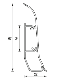 Размеры напольного плинтуса ПВХ с кабель-каналом Идеал Люкс